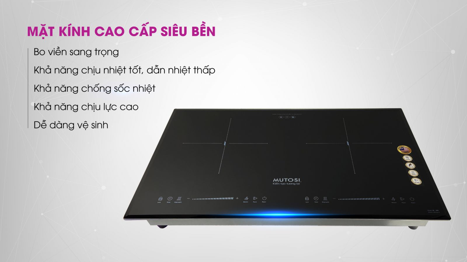 Bếp từ đôi Mutosi MI-95D