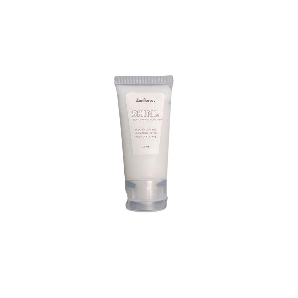 Zenflorix Dầu xả Florix Shine hỗ trợ dưỡng tóc mềm mượt giúp ngăn rụng tóc dầu  gội