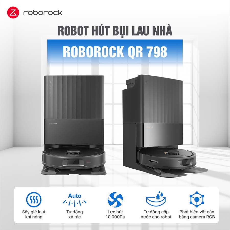 Robot hút bụi lau nhà Roborock Qrevo QR798 - Bản Quốc tế