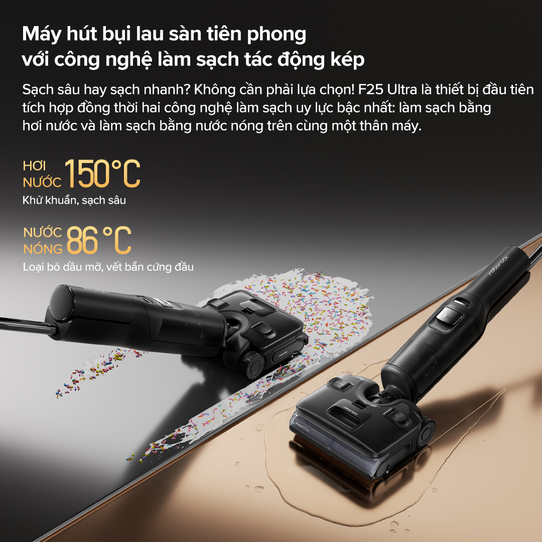 Cây hút bụi lau nhà Roborock F25 Ultra - Bản Quốc tế mới nhất 2025