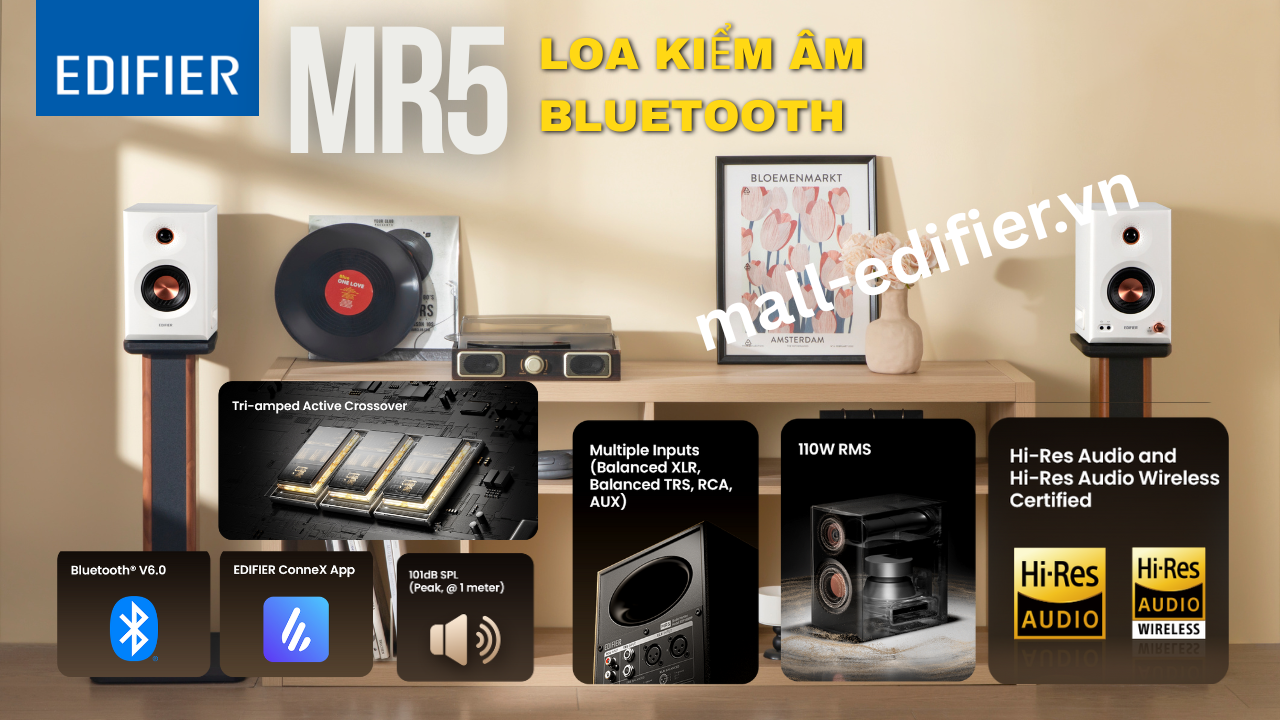 Loa Edifier MR5 kiểm âm bluetooh mới nhất