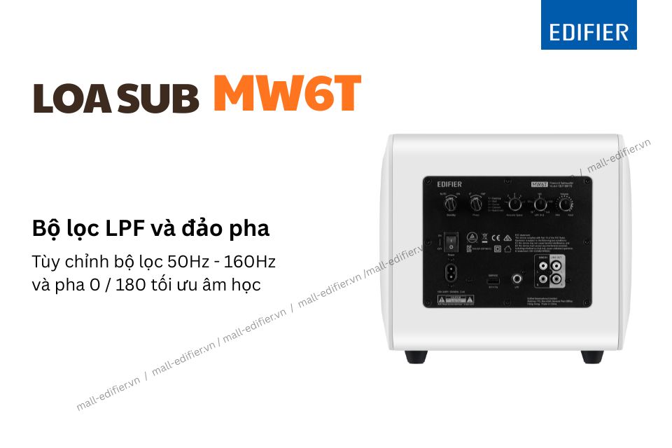Cổng LPF và RCA trên Loa Edifier MW6T.