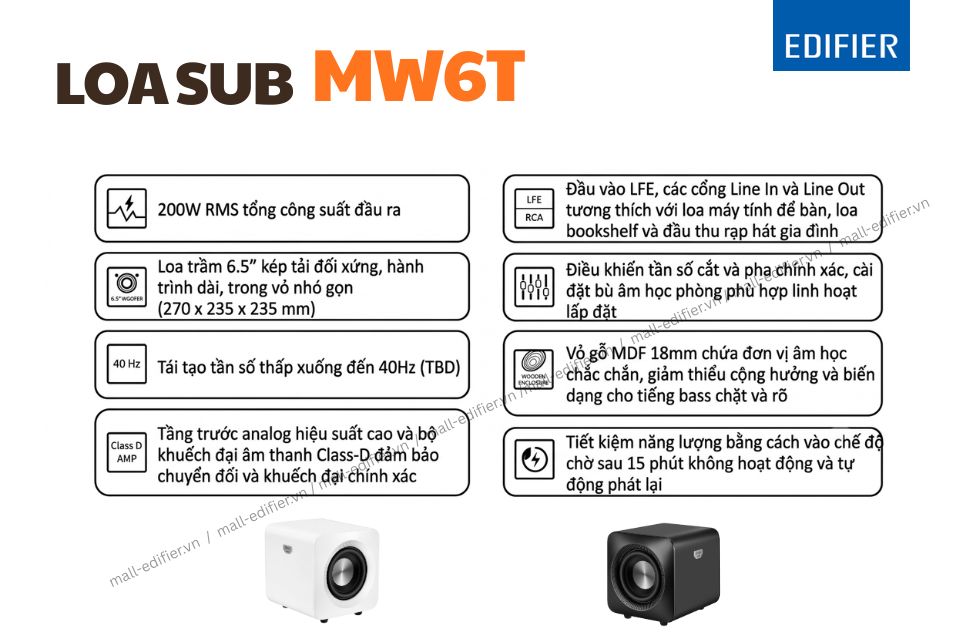 Loa sub Edifier MW6T chính hãng