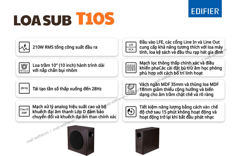 Loa sub Edifier T10s Chính Hãng