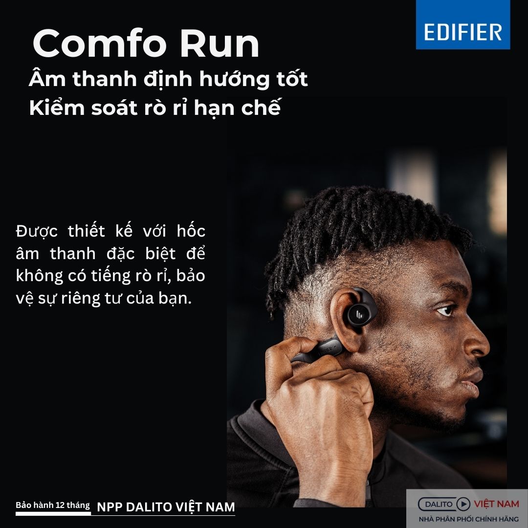 Tai nghe Edifier Comfo Run định hướng âm thanh tốt