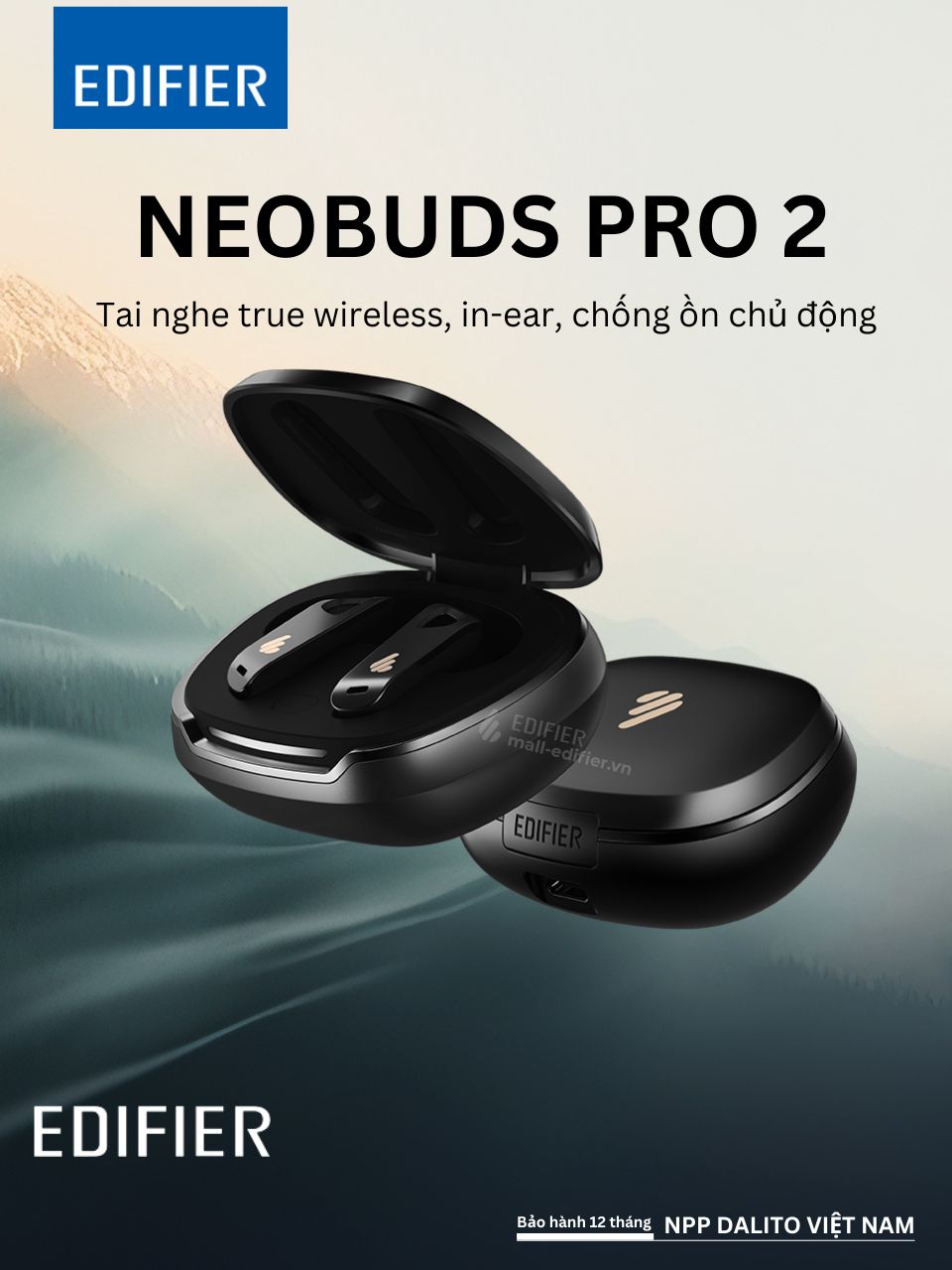 Tai nghe Edifier Neobuds Pro 2 - Chính hãng NPP Dalito - Bảo hành 12 tháng