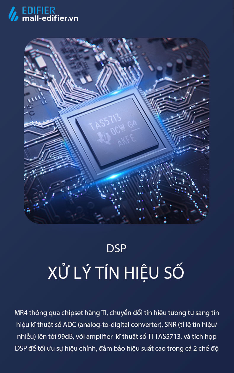 Edifier MR4 tích hợp bộ xử lý tín hiệu số