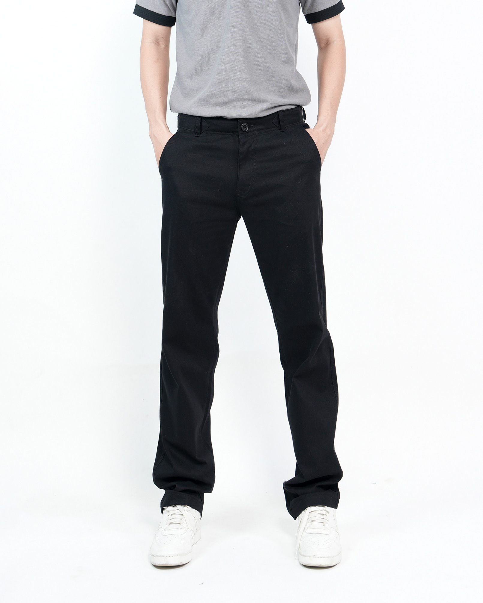 Quần Kaki Nam Ống Đứng form regular có khoen lưng | KQSTYLING Basic Line