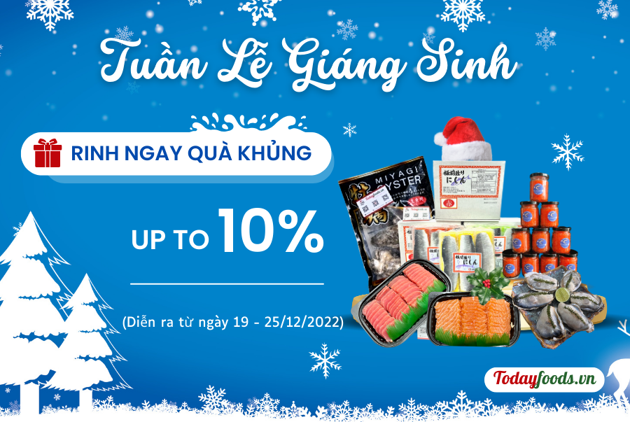 TƯNG BỪNG TUẦN LỄ GIÁNG SINH RINH NGAY QUÀ KHỦNG TẠI TODAYFOODS