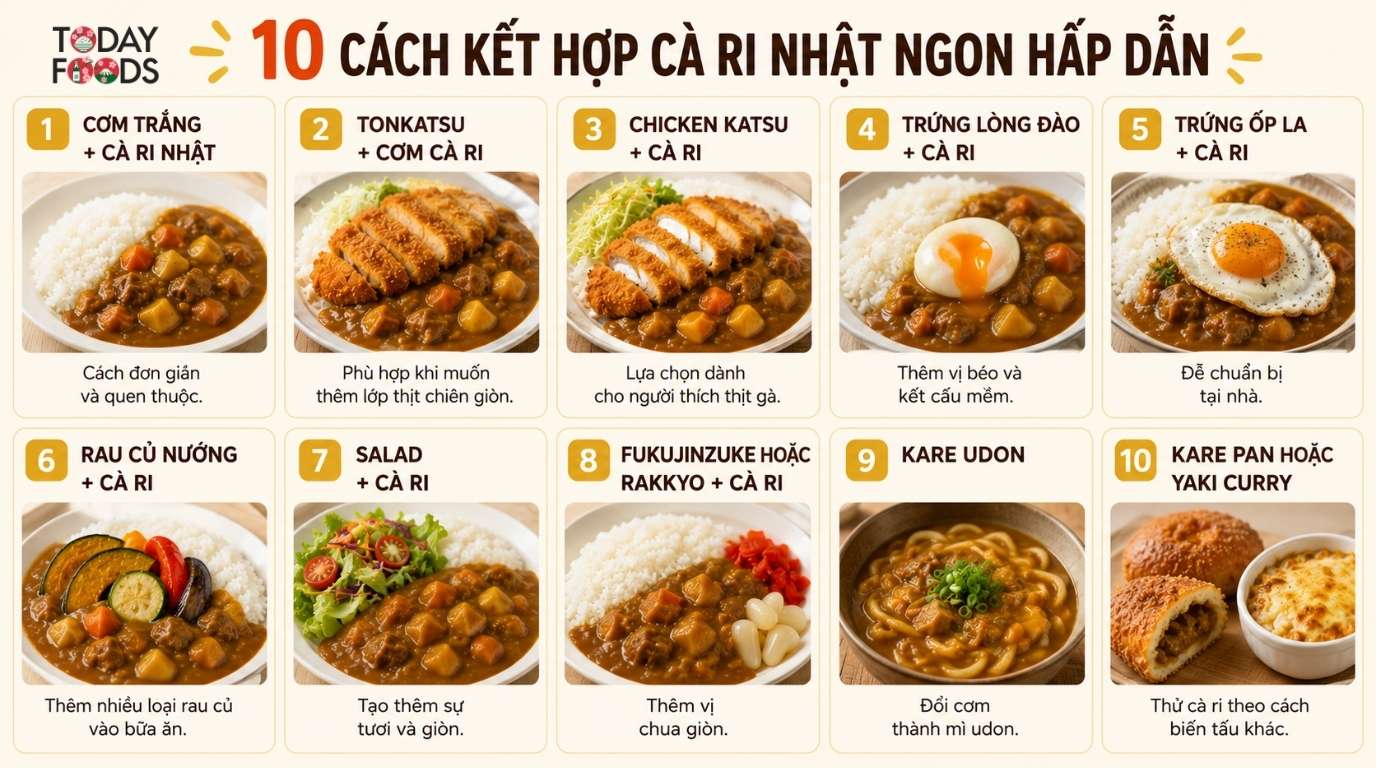 10 cách kết hợp cà ri Nhật dễ làm tại nhà