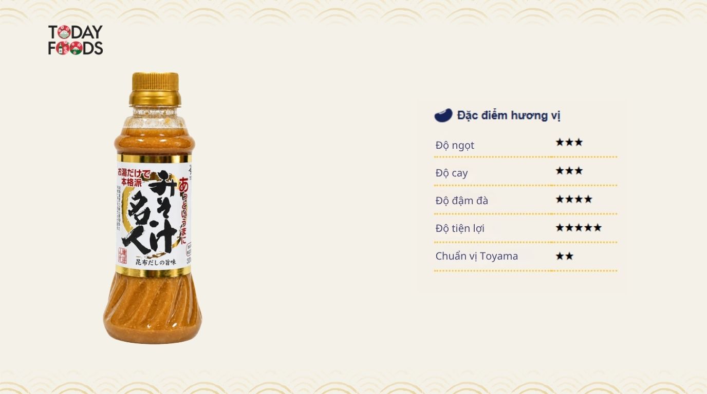 Đặc điểm hương vị Tương Miso Dashi Yamagen 330G