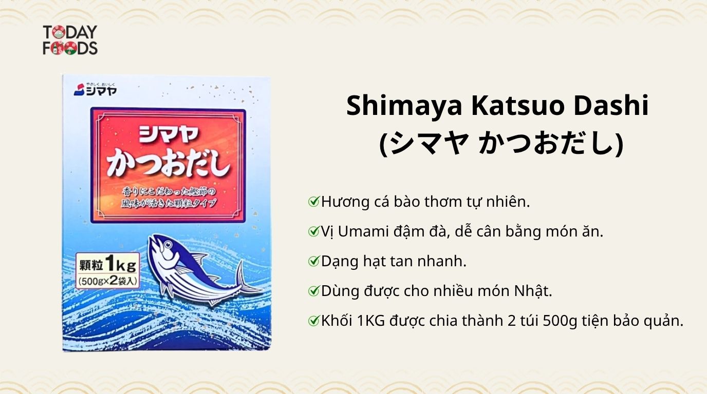 Đánh giá chi tiết Shimaya Katsuo Dashi  (シマヤ かつおだし)