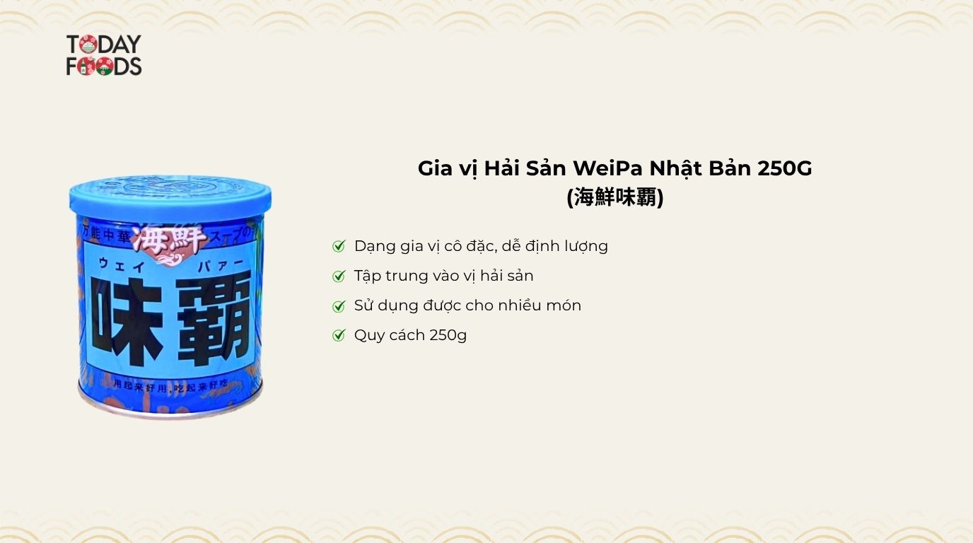 Đánh Giá Gia vị Hải Sản WeiPa Nhật Bản 250G