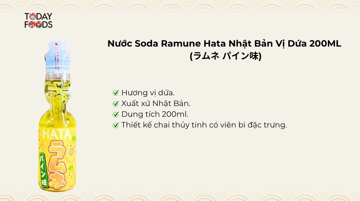 Đánh Giá Nước Soda Ramune Hata Nhật Bản Vị Dứa 200ML