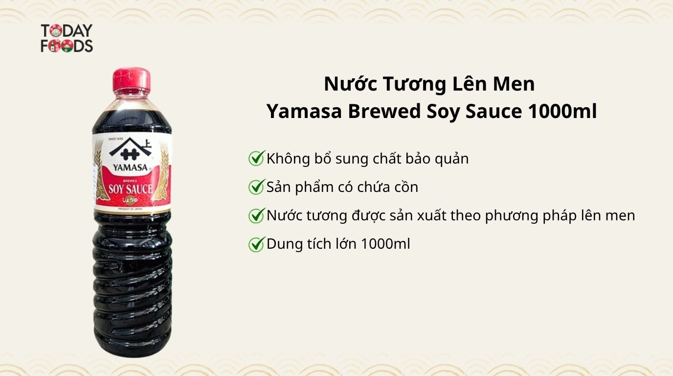 Đánh giá Nước Tương Lên Men Yamasa Brewed Soy Sauce 1000ml