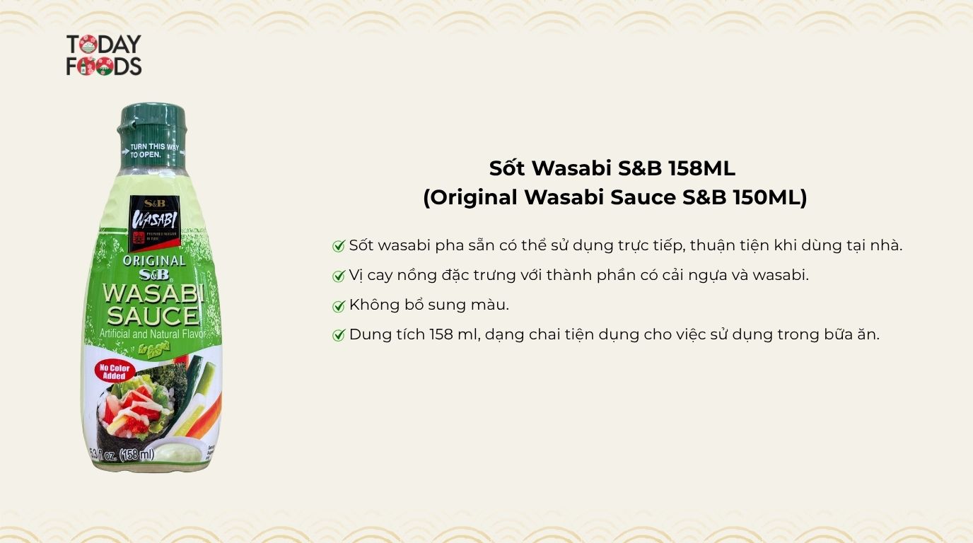 Đánh Giá Sốt Wasabi S&B 158ML 