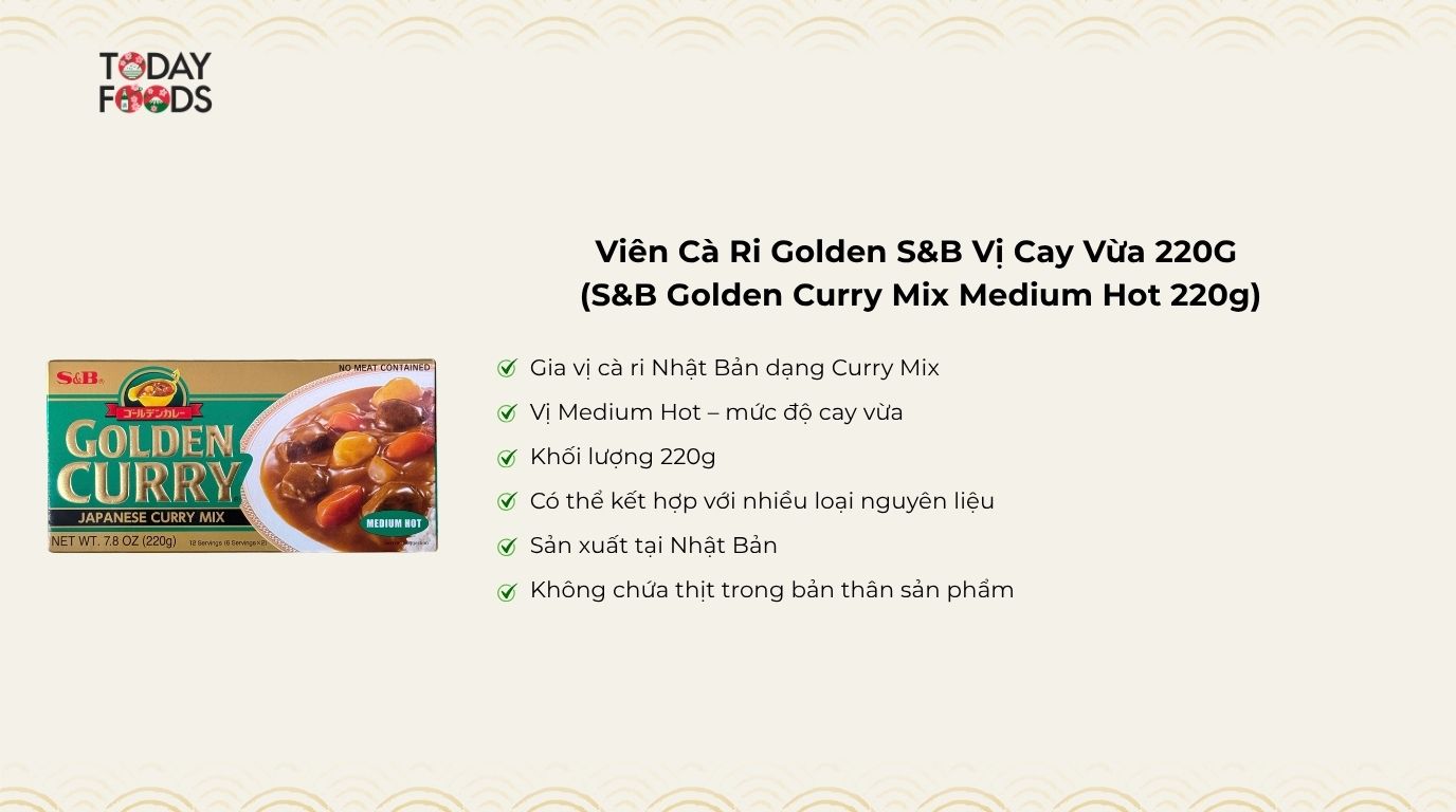 Đánh Giá Viên Cà Ri Golden S&B Vị Cay Vừa 220G
