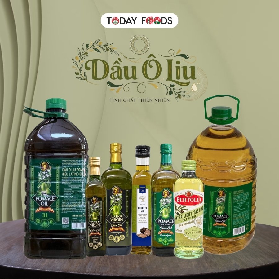 Các loại dầu Ô Liu tại TodayFoods
