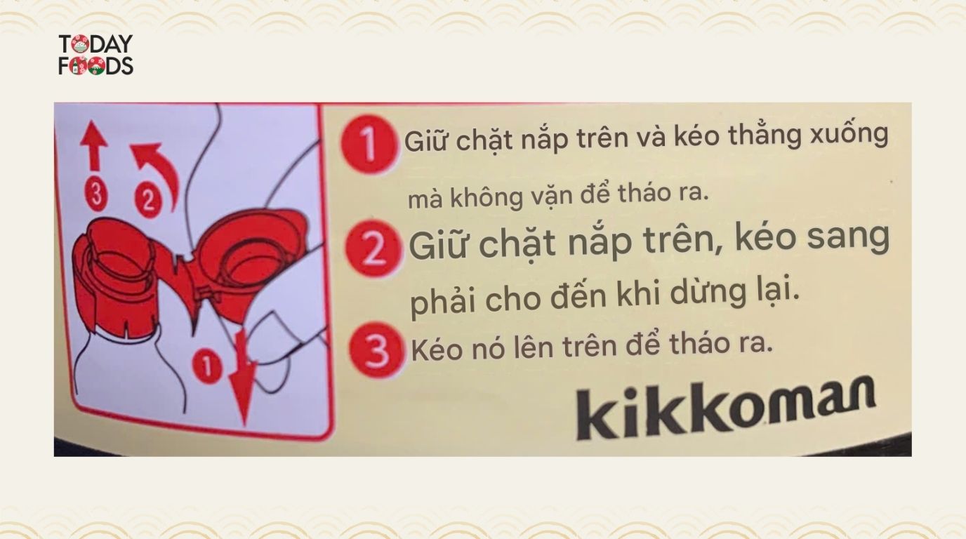 Cách mở nắp chai Nước Tương Kikkoman 1 Lít - Nội Địa Nhật Bản