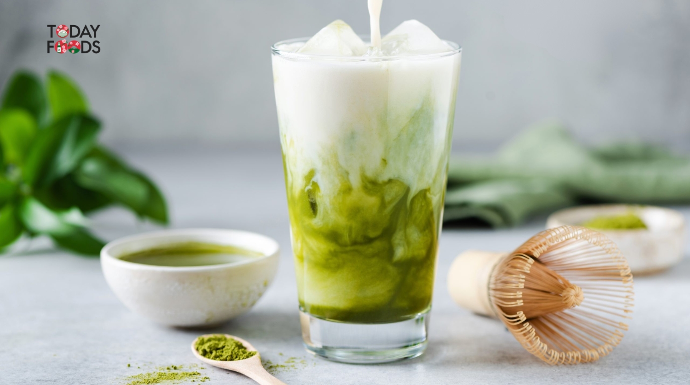Cách pha matcha latte đá