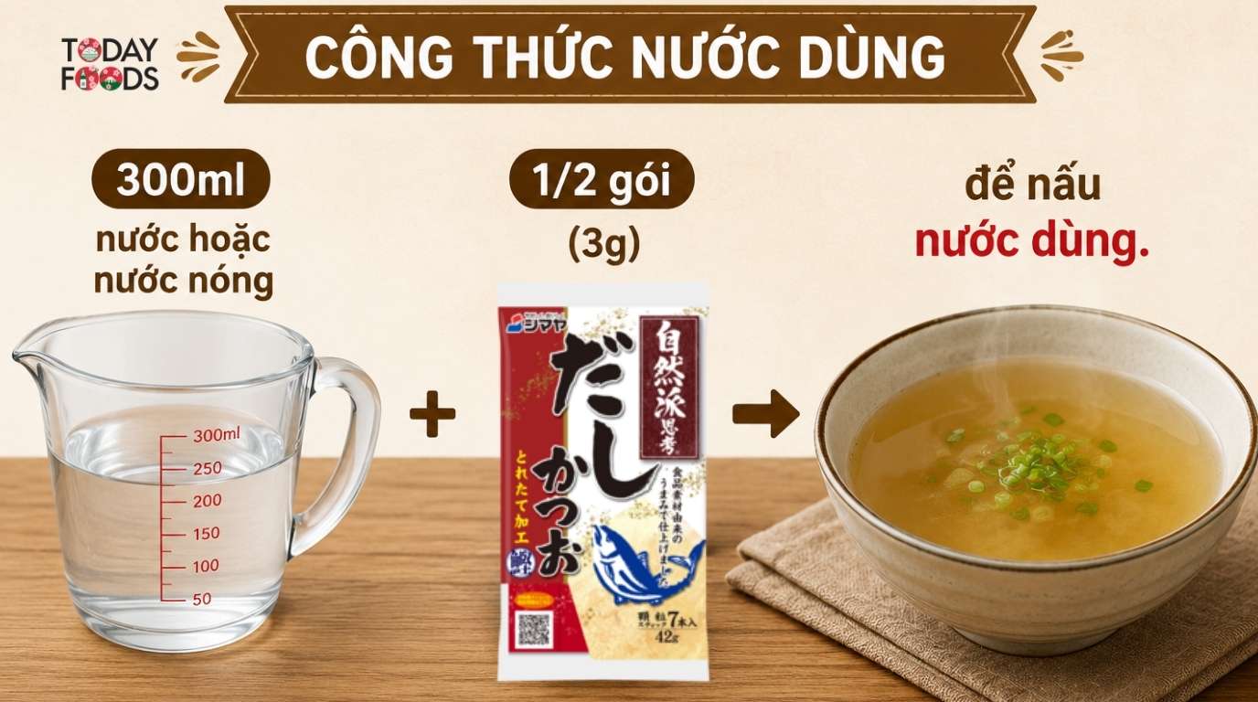 Cách sử dụng Hạt Nêm Từ Cá Mutenka Dashi No Moto (Shimaya) 42g 