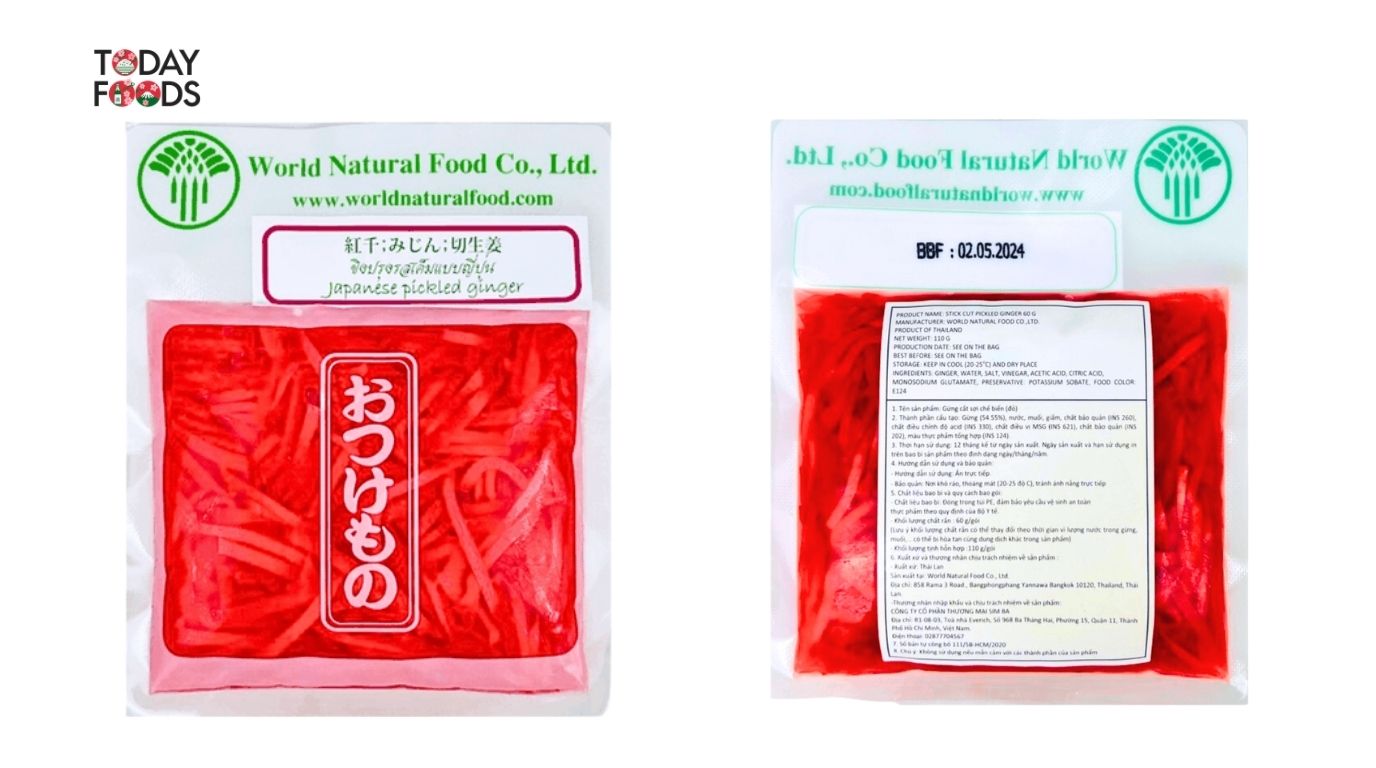 Gừng Đỏ Thái Sợi Beni Shoga 110G của World Natural Food