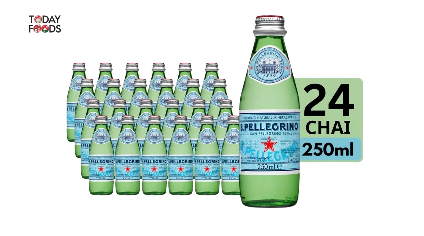 Minh Họa Nước Khoáng Có Ga San Pellegrino 250ML (Thùng 24 Chai)