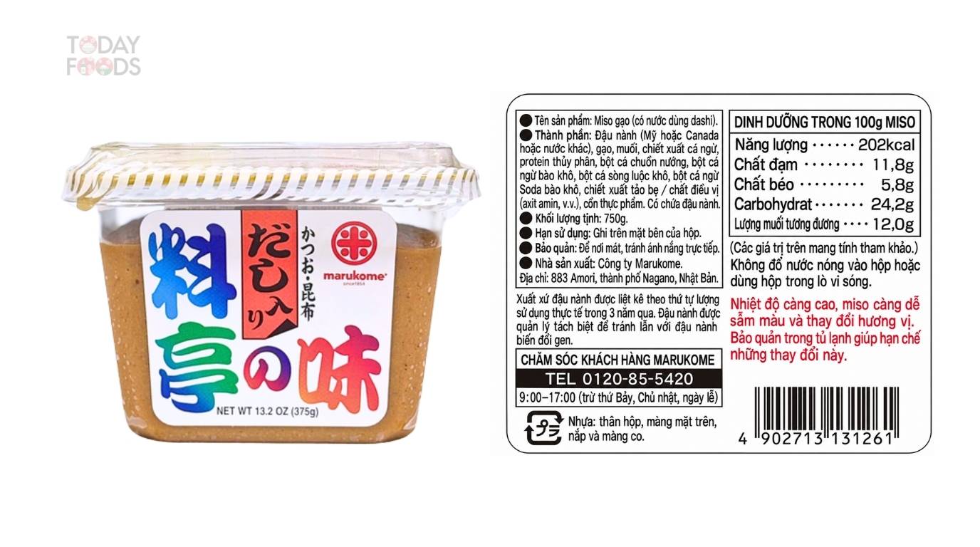 Mô Tả Sản Phẩm Tương Miso Dashi Marukome 375G