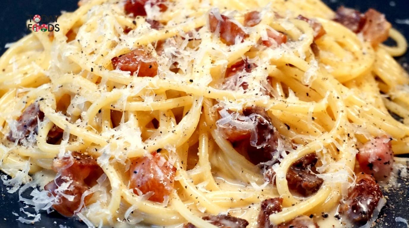Pasta Carbonara Biến Tấu Với Dầu Truffle