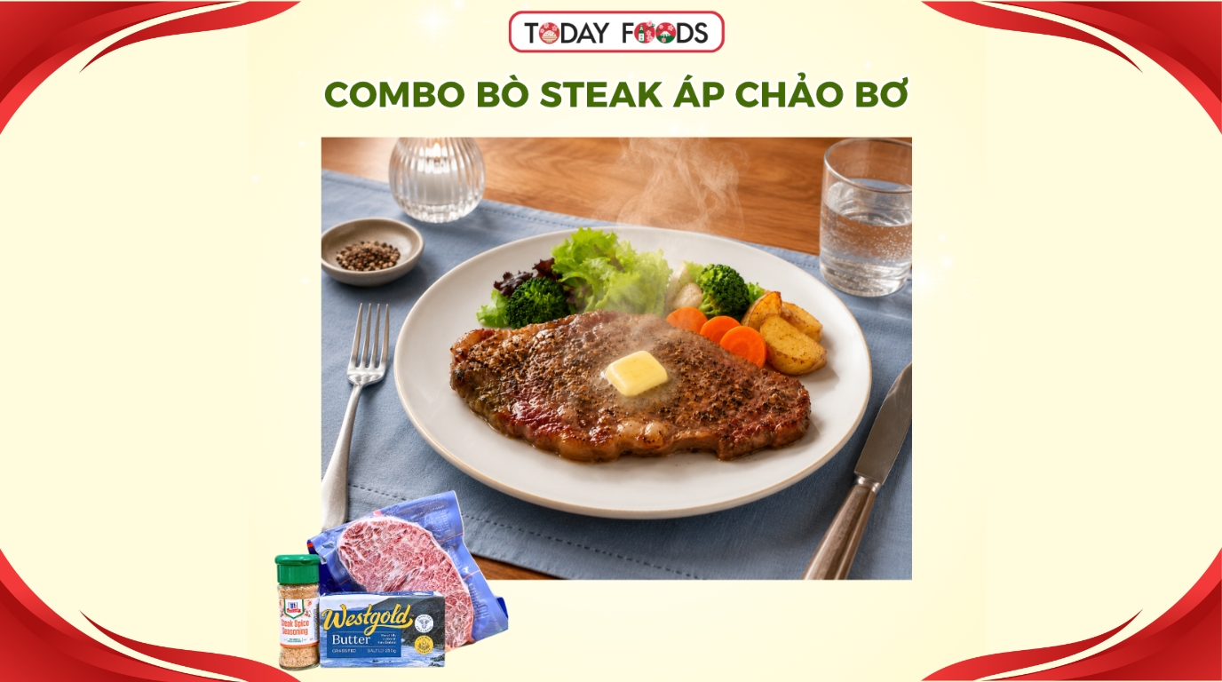 Review Combo Nguyên Liệu Steak Bò Fuji Áp Chảo Bơ