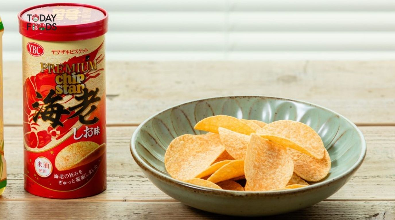 Review Snack Khoai Tây Chiên Vị Muối Tôm YBC Premium Chip Star 45G