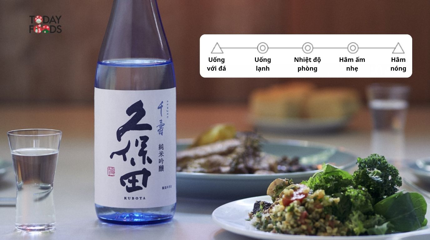 Rượu Sake Kubota Senjyu Junmai Ginjo 15% 720ML Phù Hợp Với Nhiệt Độ