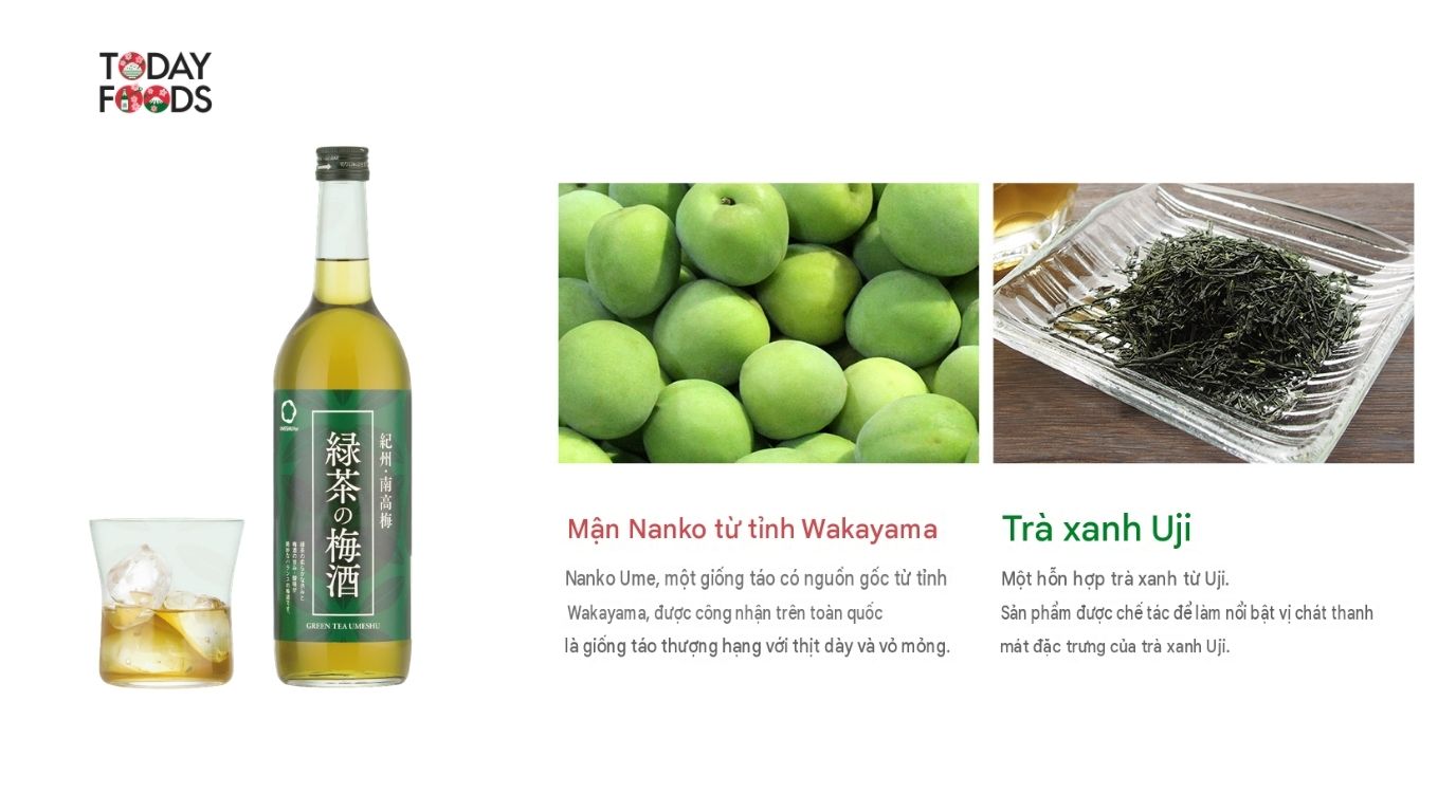 Thành Phần Rượu Mơ Trà Xanh Green Tea Umeshu 12% 720ML 