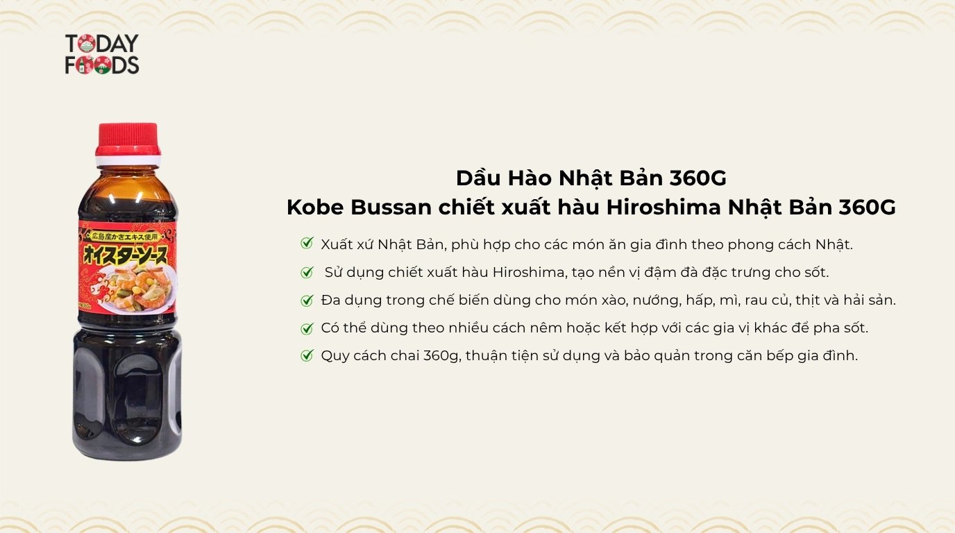Ưu điểm Dầu Hào Nhật Bản 360G