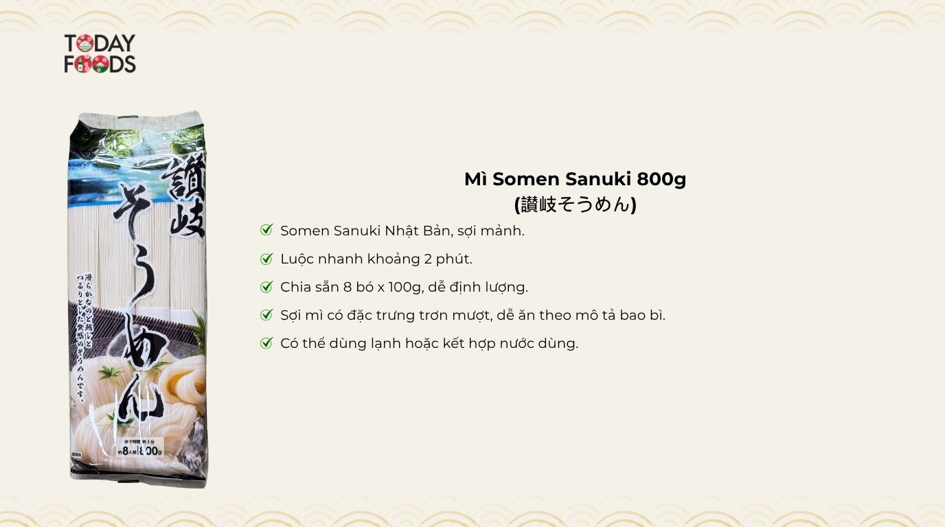Ưu Điểm Mì Somen Sanuki 800g