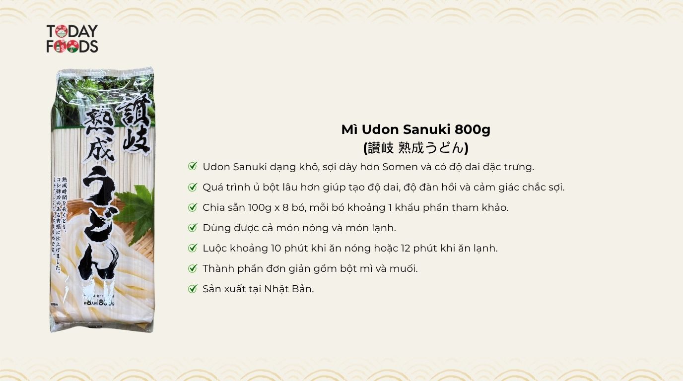 Ưu Điểm Mì Udon Sanuki 800g