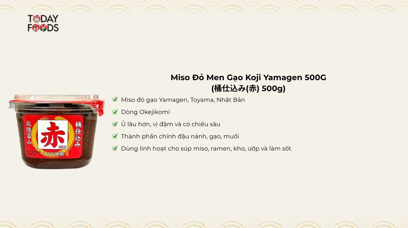Ưu Điểm Miso Đỏ Men Gạo Koji Yamagen 500G