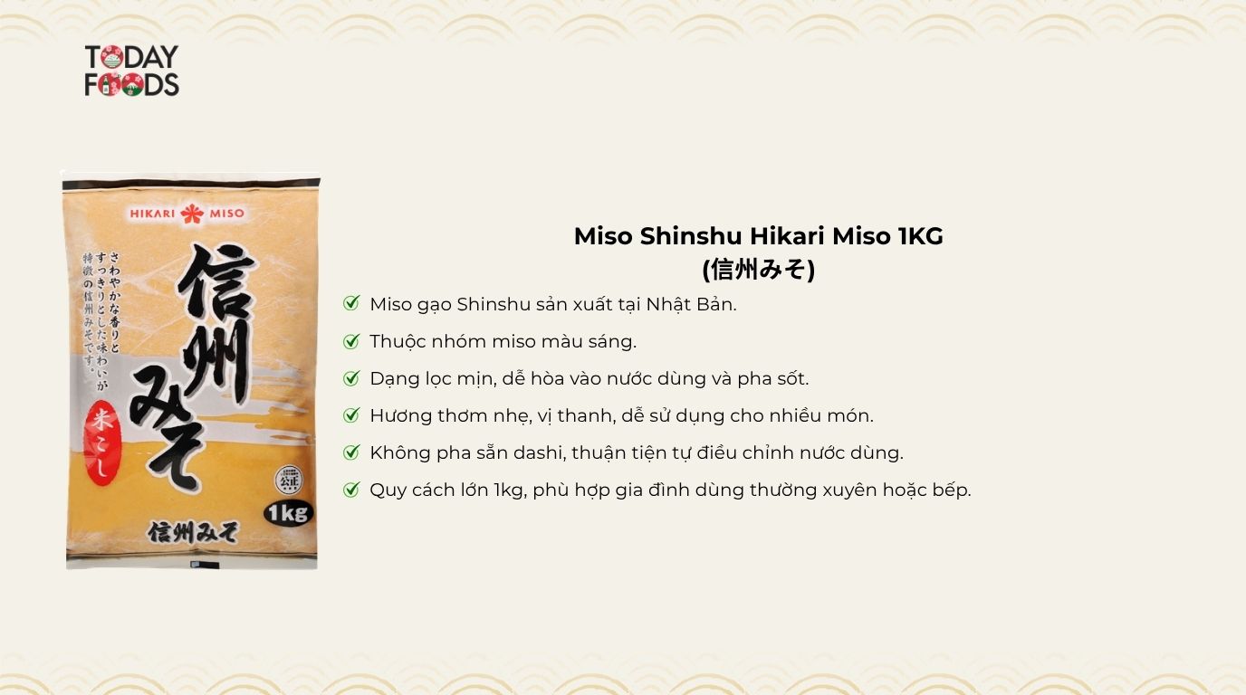 Ưu Điểm Miso Shinshu Hikari Miso 1KG