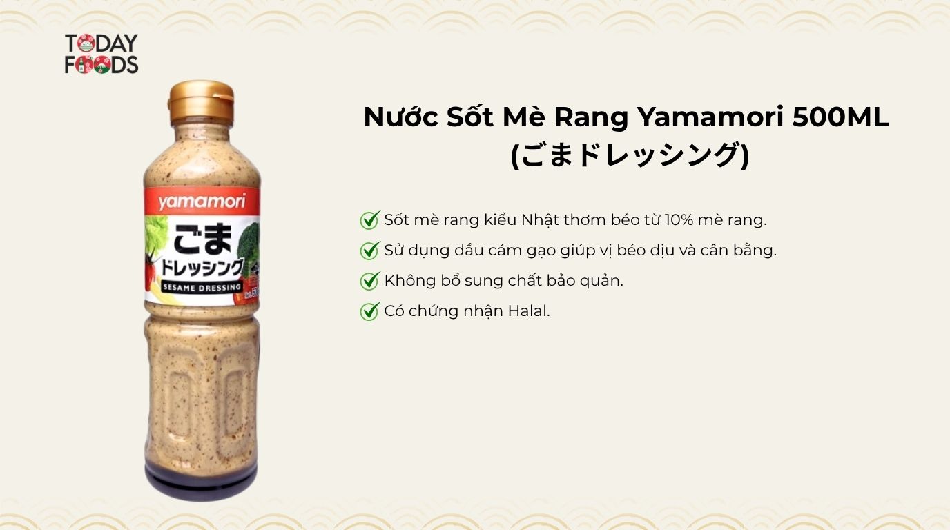 Ưu điểm Nước Sốt Mè Rang Yamamori 500ML 