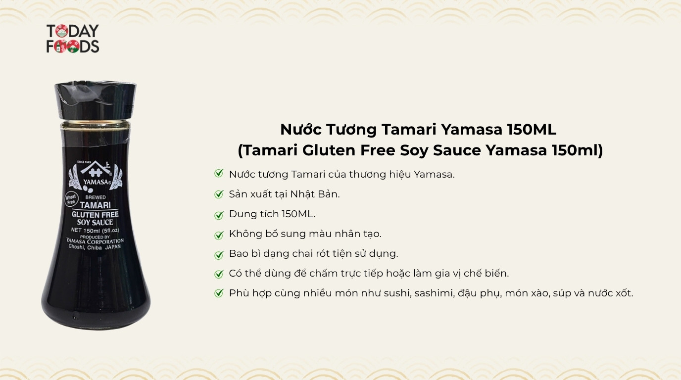 Ưu điểm Nước Tương Tamari Yamasa 150ML 