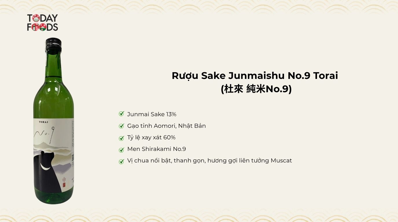 Ưu điểm Rượu Sake Junmaishu No.9 Torai 