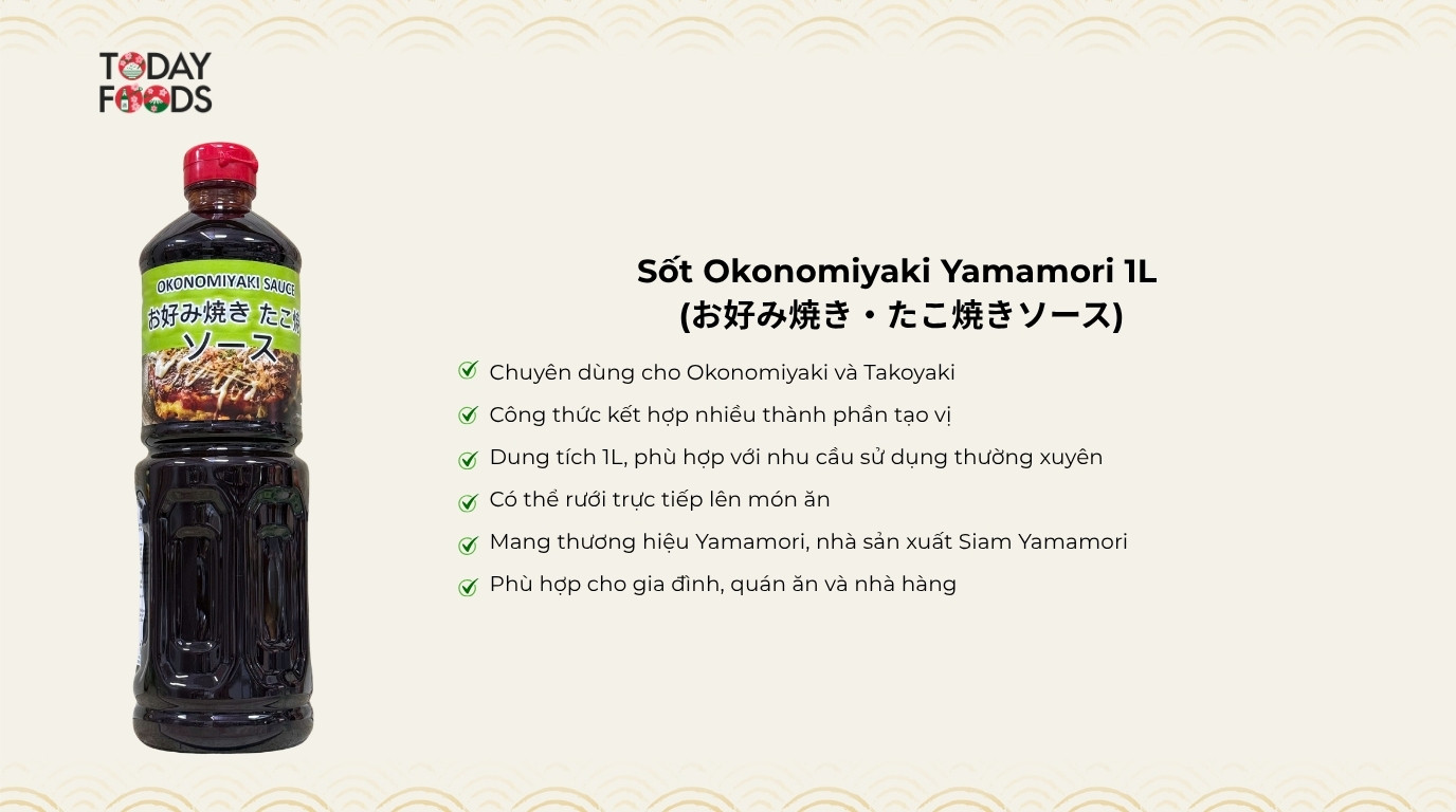 Ưu Điểm Sốt Okonomiyaki Yamamori 1L