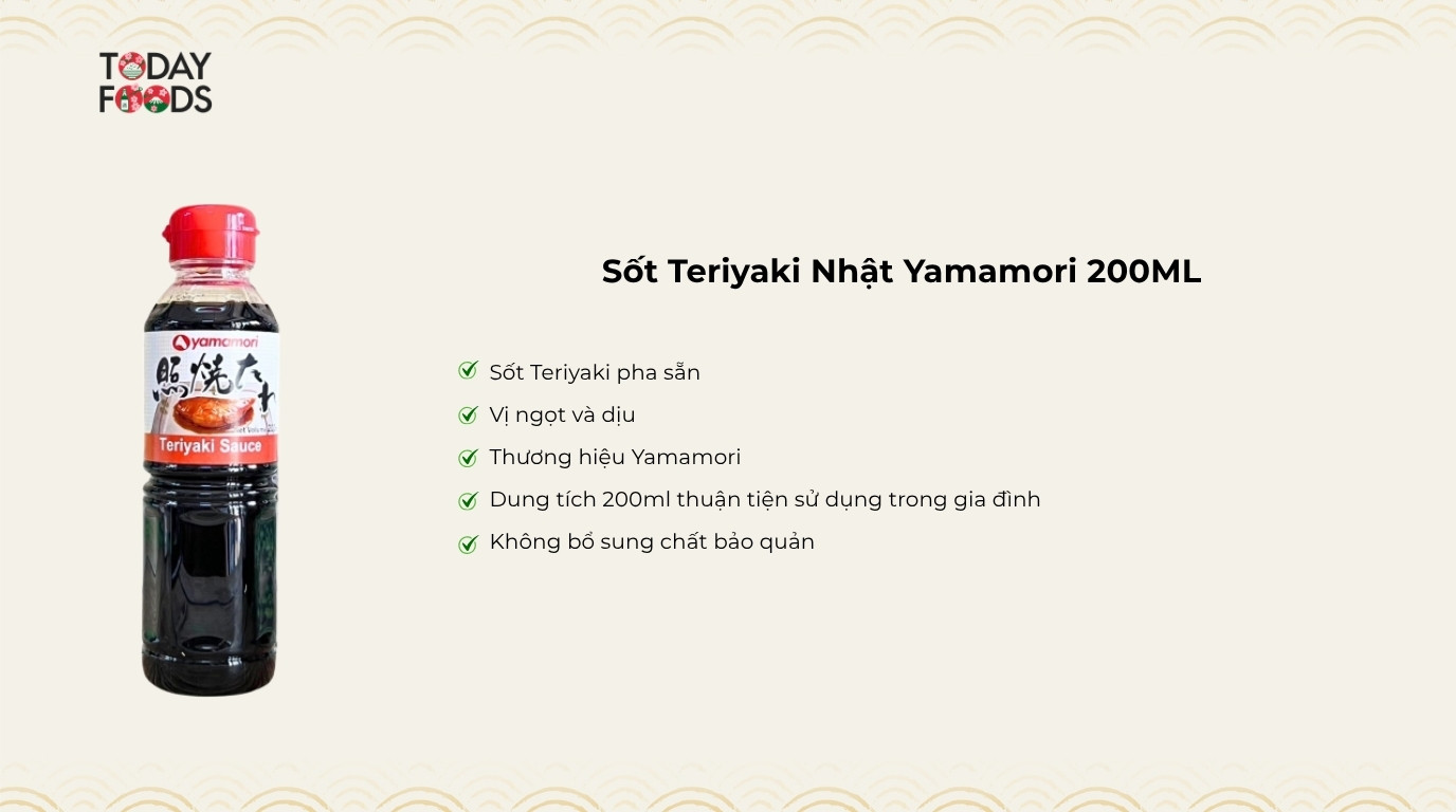 Ưu Điểm Sốt Teriyaki Nhật Yamamori 200ML