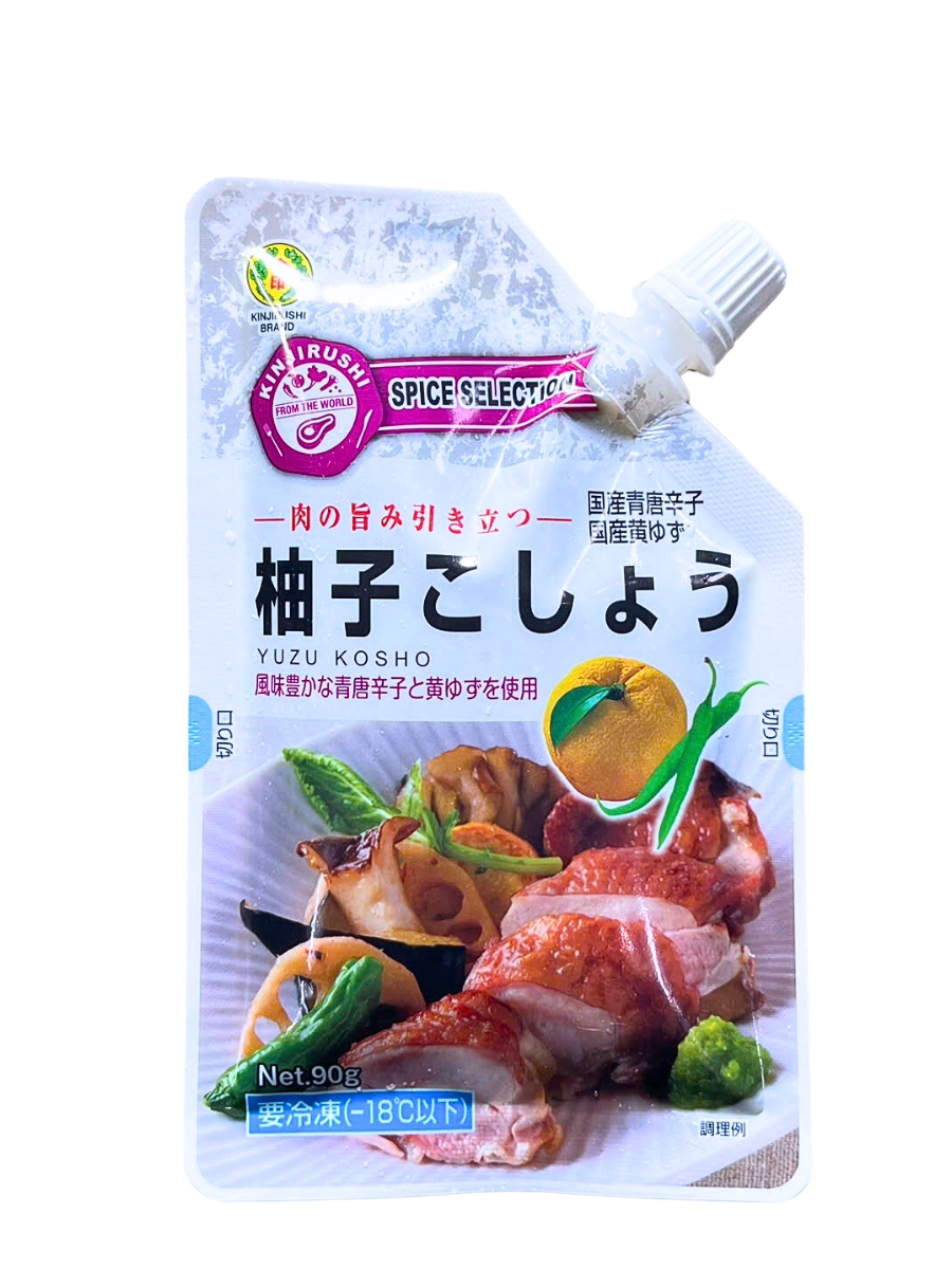 Yuzu Kosho Nhật Kinjirushi 90G – Muối Ớt Xanh Tắc Đông Lạnh