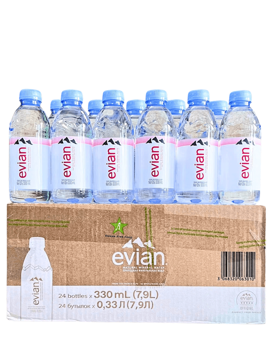 Nước Khoáng Evian 330ML Thùng 24 chai