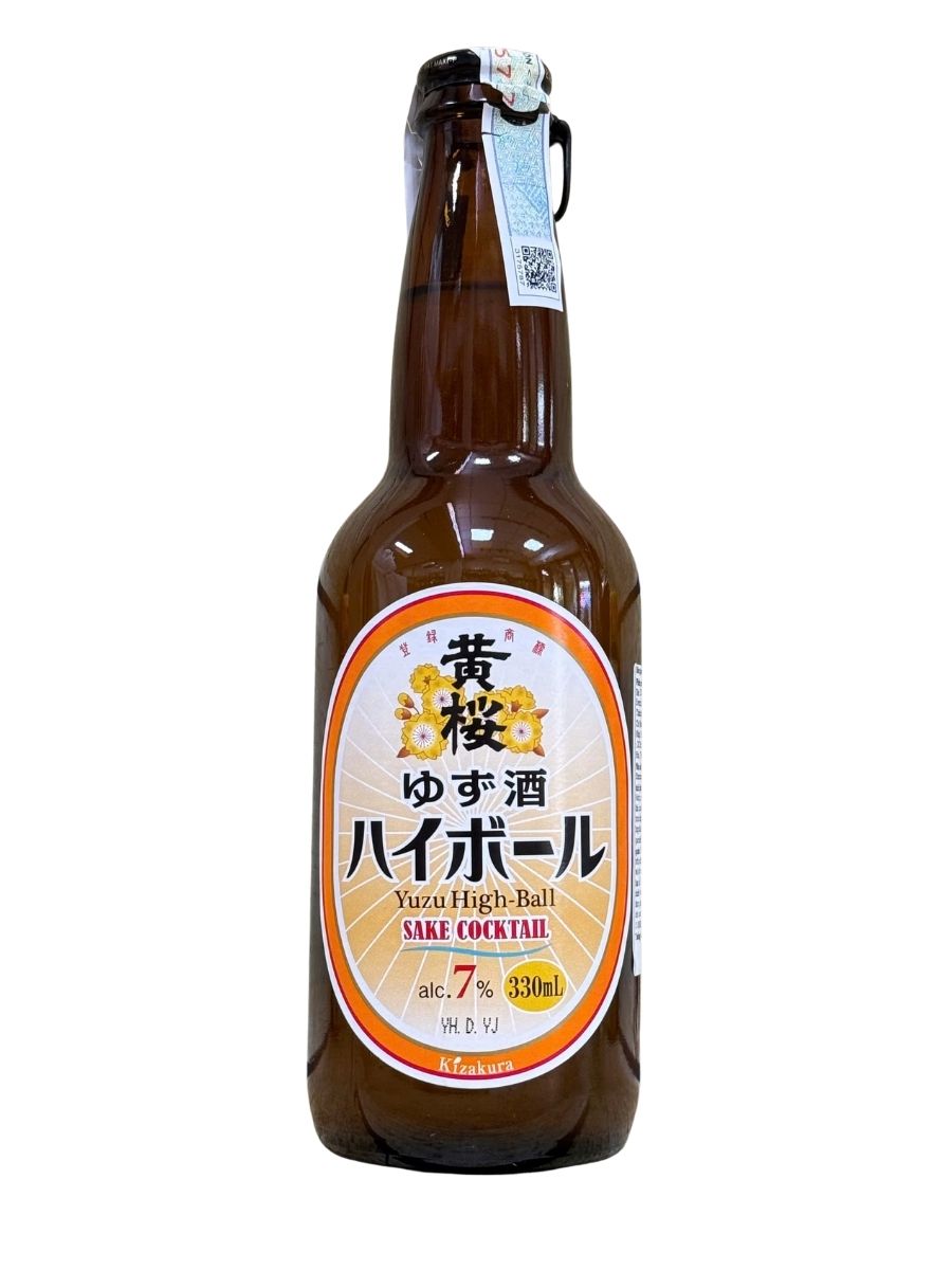 Rượu Cocktail Sake Kizakura Yuzu Highball 7% 330ml