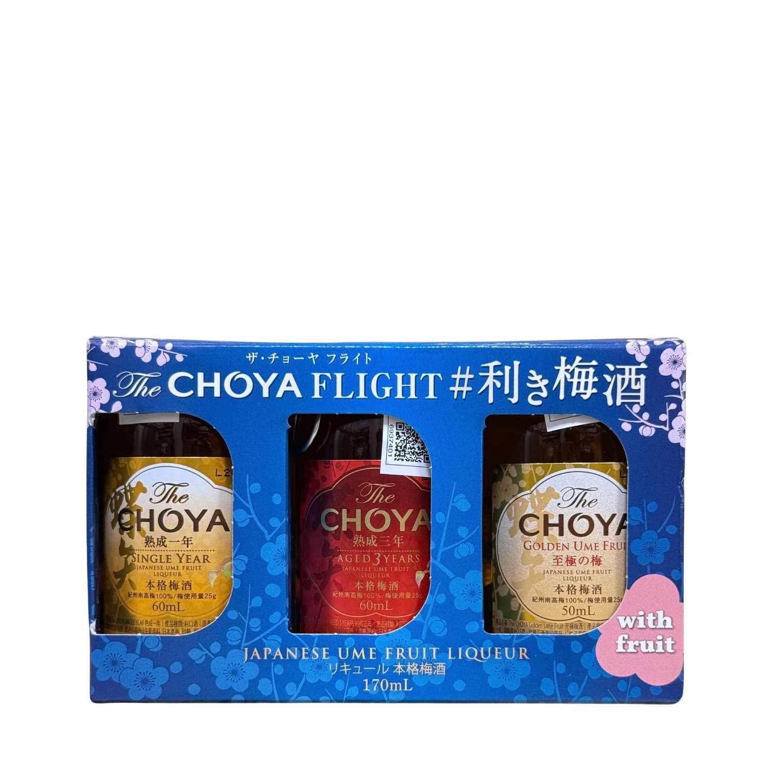 Rượu Mơ CHOYA Flight 15% 170ml (3 Chai Mini)