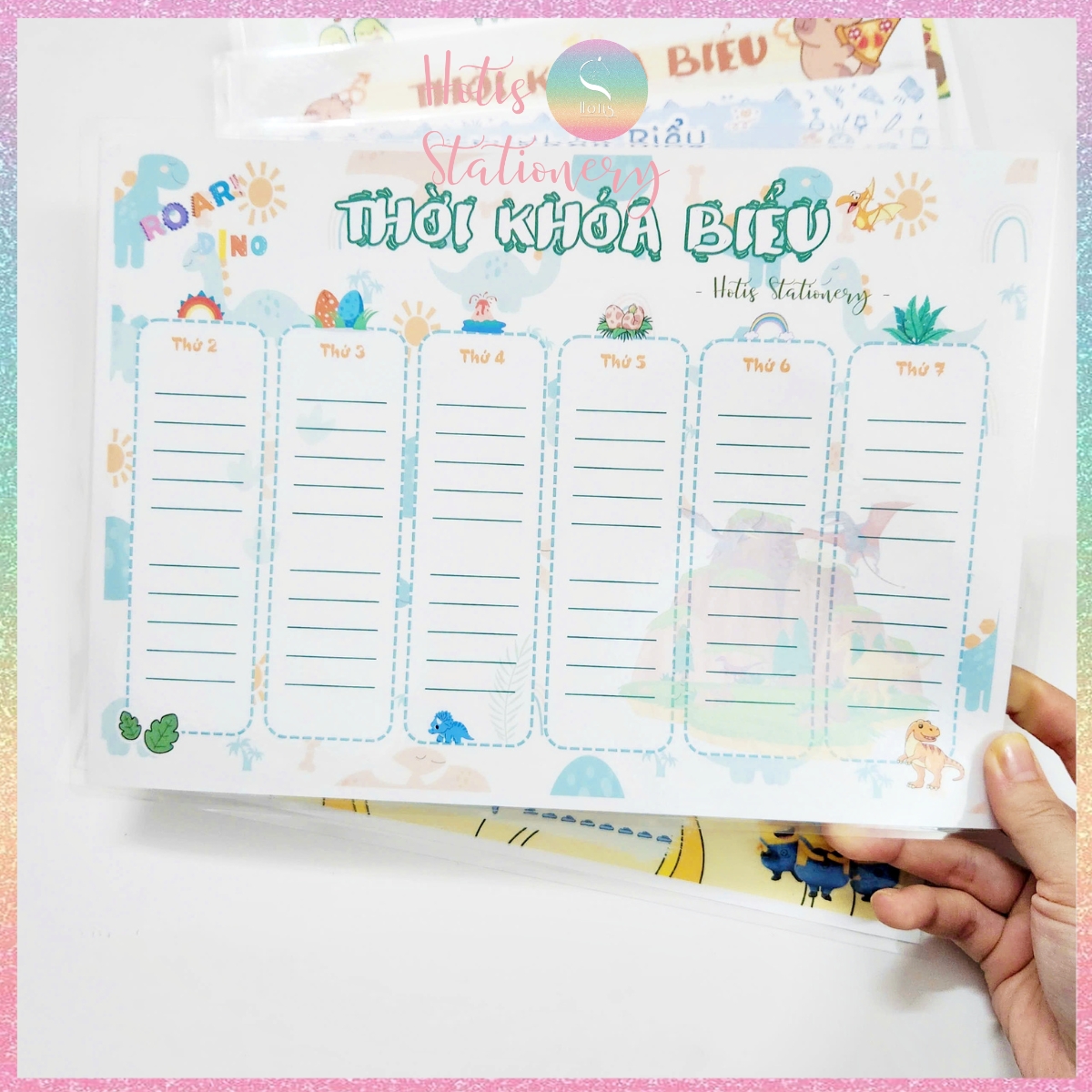 Thời khóa biểu Size A4 ép nhựa, viết bút lông bảng