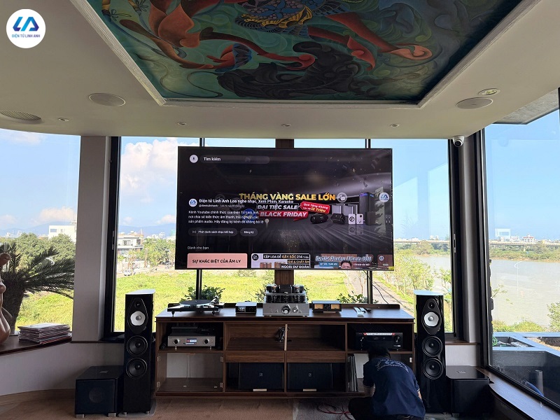 Công trình âm thanh cao cấp tổng hợp xem phim, nghe nhạc và karaoke hơn 700 triệu đồng của khách hàng tại Đà Nẵng