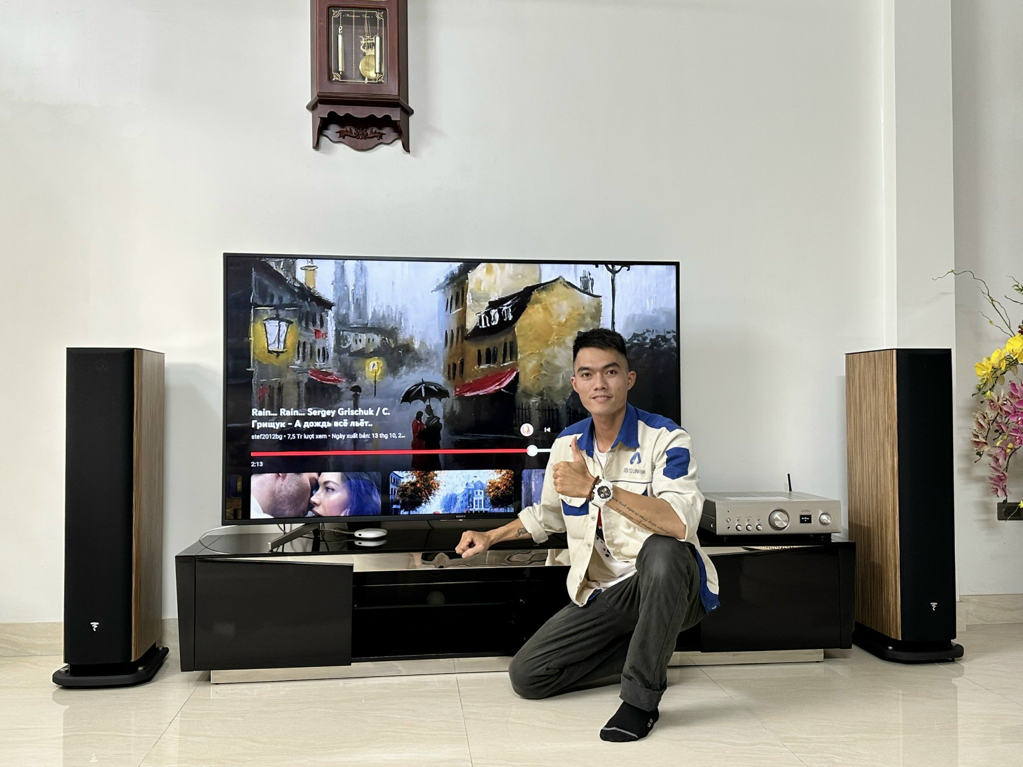 Lắp đặt hoàn thiện dàn âm thanh chất lượng cao trị giá 105 triệu cho khách hàng tại Hà Nội